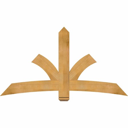 Ekena Millwork Davenport Rough Sawn Timber Gable Bracket, Western Red Cedar, 72"W x 39"H x 2"D x 6"F, 13/12 Pitch GBW072X39X0206DAV00RWR